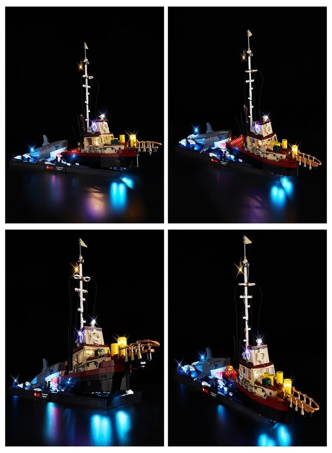 Kyglaring طقم إضاءة LED من Kyglaring متوافق مع مجموعة Lego 21350، ملحقات إضاءة متوافقة مع مجموعة نماذج Ideas Jaws، أضواء فقط (النموذج غير متضمن)، إصدار RC. - Image 2